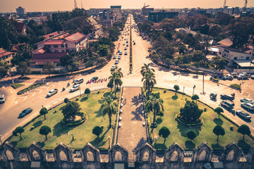 Obraz premium aerial view of an asian city