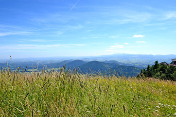 Puy de Dôme region in France with its volcanoes and beautiful landscapes