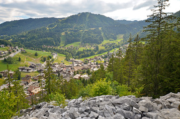 Fototapeta na wymiar Mountain landscape in the Alps, France