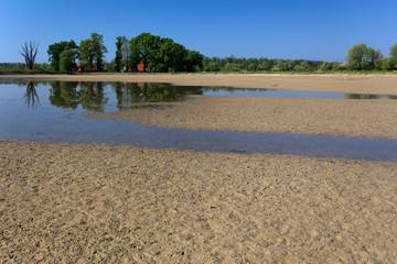 Dried fishpond on Crna Mlaka, Croatia