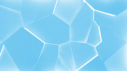 Abstract light blue background texture, polygonal fragmentation