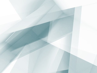 Light blue modern polygonal background with double exposure
