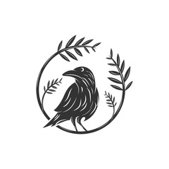 Black Revan crow Sillhouette illustration vector