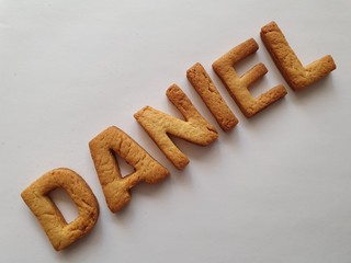 background for celebration and announcements of food with cookies