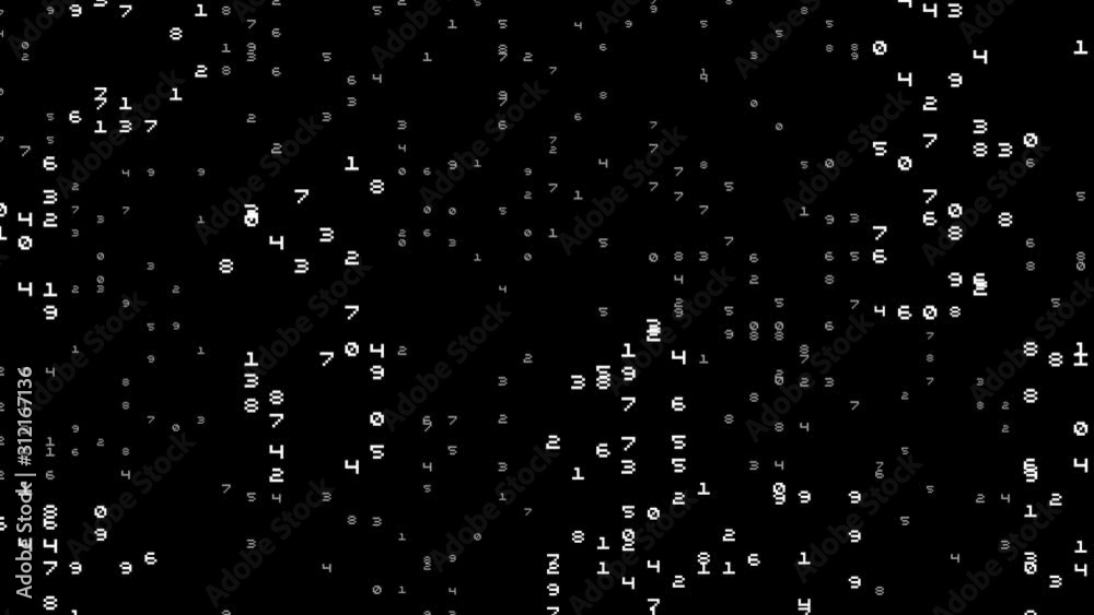 Wall mural abstract background with random numbers