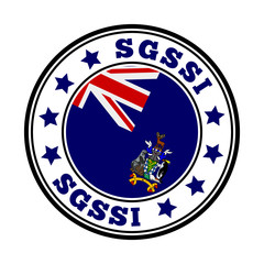 SGSSI sign with country logo and flag. Vector illustration.