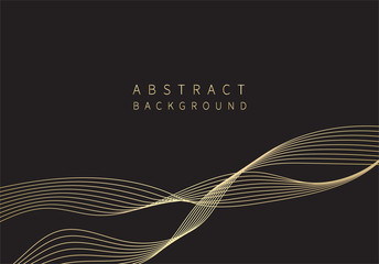 Abstract background. Golden line wave. Luxury style. Vector illustration.