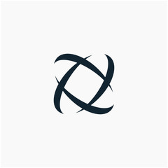 ribbon swoosh wave. The logo can be used for business consulting and financial companies - vector