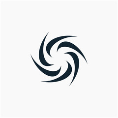 Obraz premium flower circle with ribbon swoosh wave. The logo can be used for business consulting and financial companies - vector
