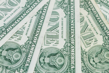 American dollar bills or banknotes