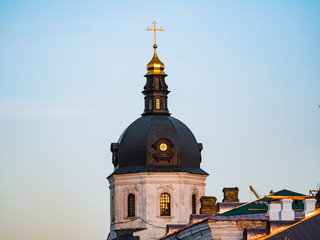 Cross on the dome of an Orthodox church in Kiev.