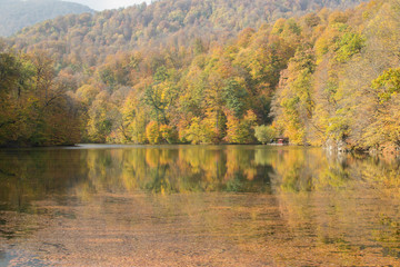 Autumn lake Lich in the mountains of Armenia