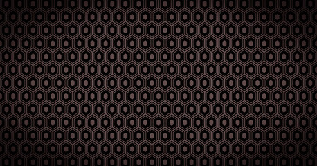 Geometric hexagon grid illustration. Abstract futuristic technology background.