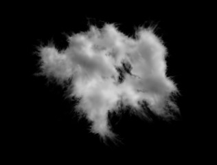 Fototapeta na wymiar cloud over black background