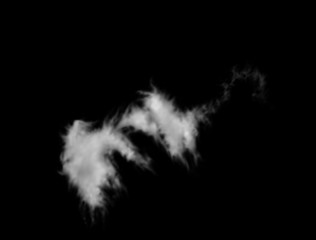 cloud over black background