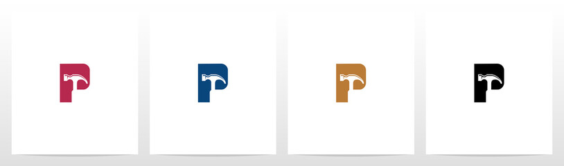 Hammer Tools On Letter Logo Design P