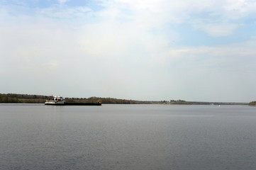 The ship "Volga-don 5041" on the river sheksne. Vologda region