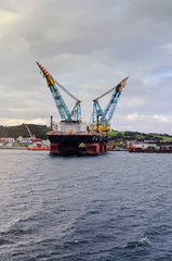 Industrial platform in the port of Stavanger in Norway
