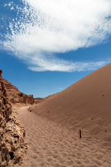 Valle de la Luna near San pedro de Atacama in Chile.