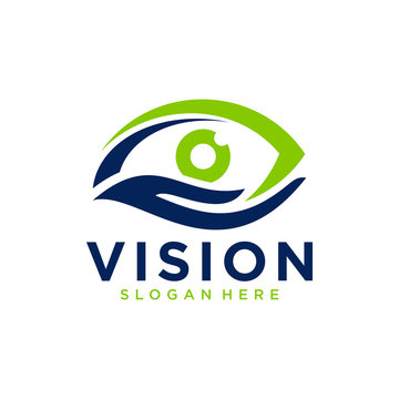 Eye vision icon logo Royalty Free Vector Image