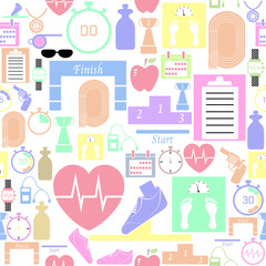 running seamless pattern background icon.