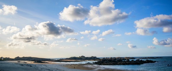 Obraz premium Plage des côtes- d'Armor, Bretagne, France.