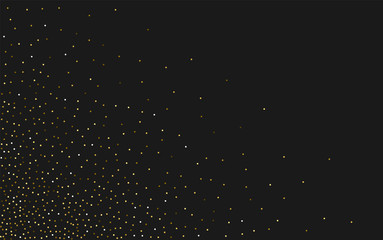 Gold Isolated Round Illustration. Color Bright Confetti Pattern. Paper Design. Art Gold Texture.