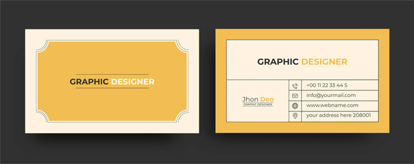 Modern Business Card - Creative and Clean Business Card Template.