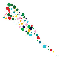 Yellow Flying Splash Banner. Rainbow Flying Shine Background. Celebrate Texture. Effect Orange Pattern.