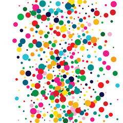 Rainbow Happy Polka Design. Color Fun Shine Card. Carnaval Illustration. Happy Orange Pattern.