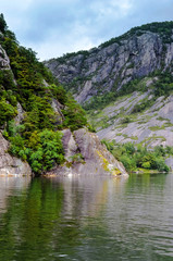 Magnificent rock formation of the Stavanger fjords in Norway