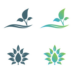 Abstract leaf logo vector symbol. Foliate symbol design.