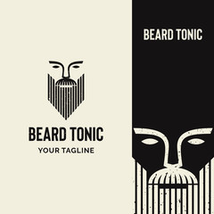 strong rustic beard logo with classic feel