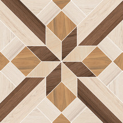 Vintage ornament.Decorative pattern.Tile mosaic.Wooden texture.Decorative geometric floor wood tile