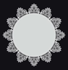 Lace Doily Ribbon Pattern White Romantic 