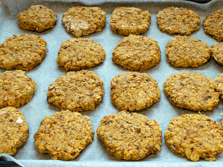 home-made oatmeal cookies,