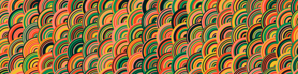 Fototapeta na wymiar Pattern with random colored Circles Generative Art background illustration