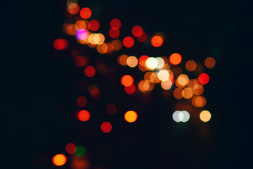 Light night bokeh city blur.