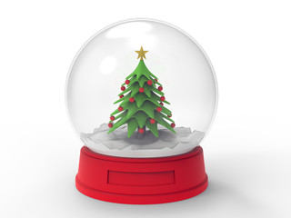 3D rendering - detailed Christmas tree ornament