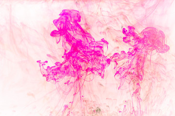 Background water soluble ink .abstract  pink watercolor soluble in water . Backdrop with copy