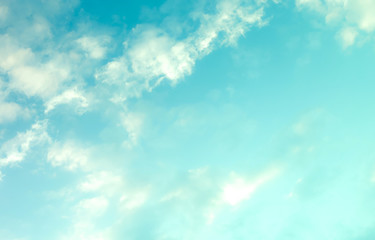 Fototapeta na wymiar blue sky with beautiful natural white clouds