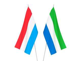 Luxembourg and Sierra Leone flags