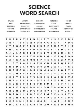 Science Word Search Game Template