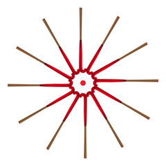 Field Hocky Sticks And Ball Circle