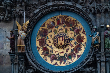 Prague astronomical clock at the Old Town City Hall