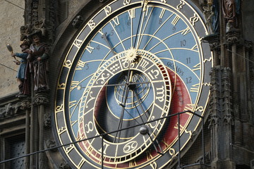 Prague astronomical clock at the Old Town City Hall