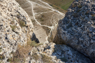 Ak-Kaya White rock on the Crimean peninsula.