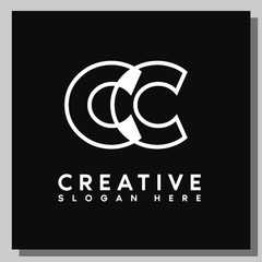 Obraz premium simple linear C logotype isolated on black background design concept. vector illustration