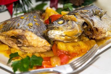 fish lunch or Christmas dinner