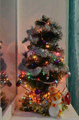 decorated christmas tree with lights